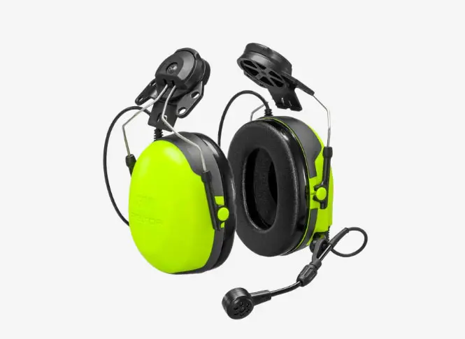 Peltor CH-3 FLX2 Gehörschutz mit Helmbefestigung und integriertem PTT, gelb / CE