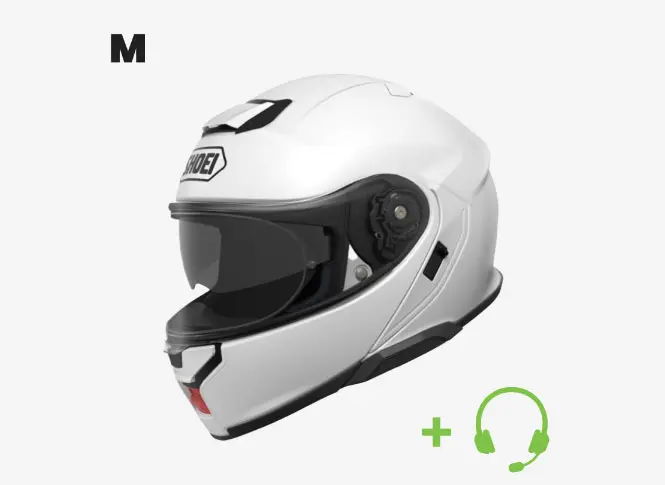 Motorrad-Klapphelm P/J Homologiert Mit CT Hör-/Sprech-Garnitur / WEISS